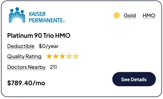 Example health insurance card